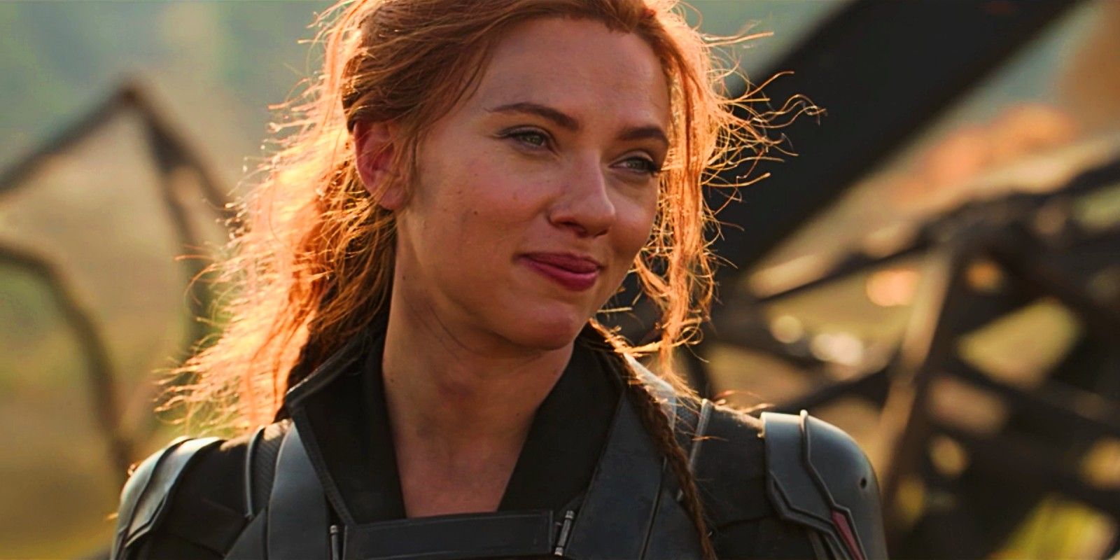 Scarlett Johansson as Black Widow smiling
