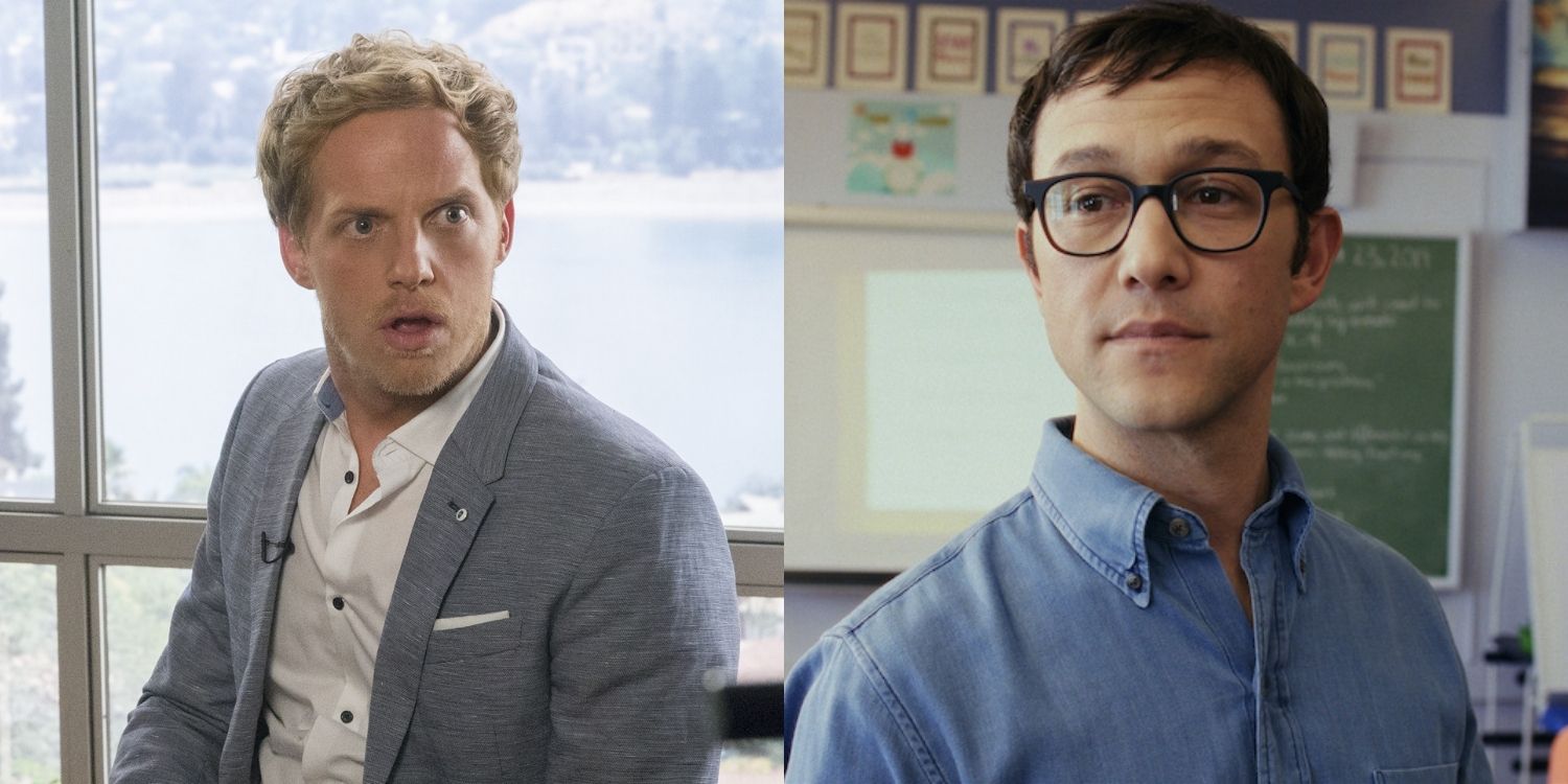 Split image of characters from You're the Worst and Mr. Corman