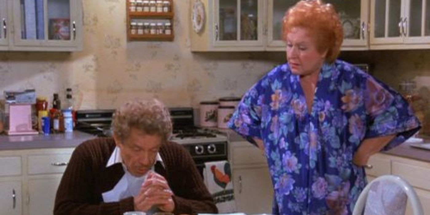 Frank and Estella in their kitchen in Seinfeld