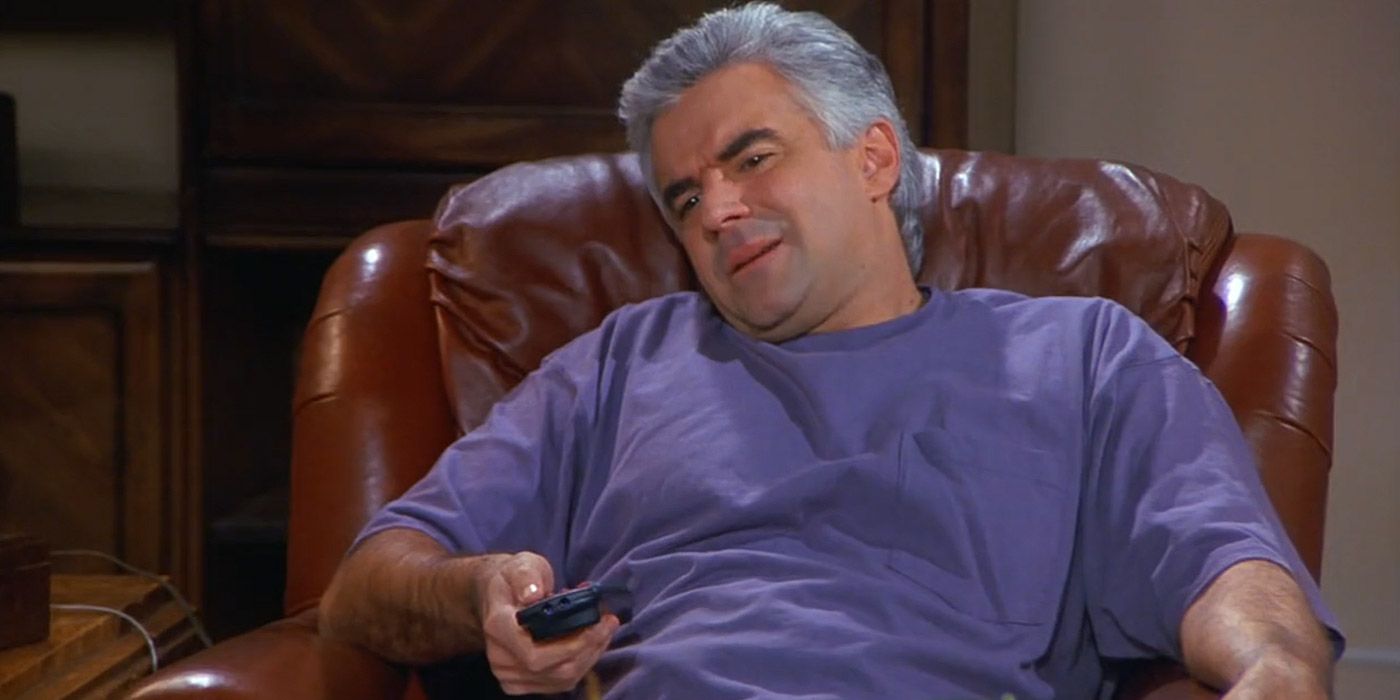 J. Peterman being lazy in his apartment in Seinfeld