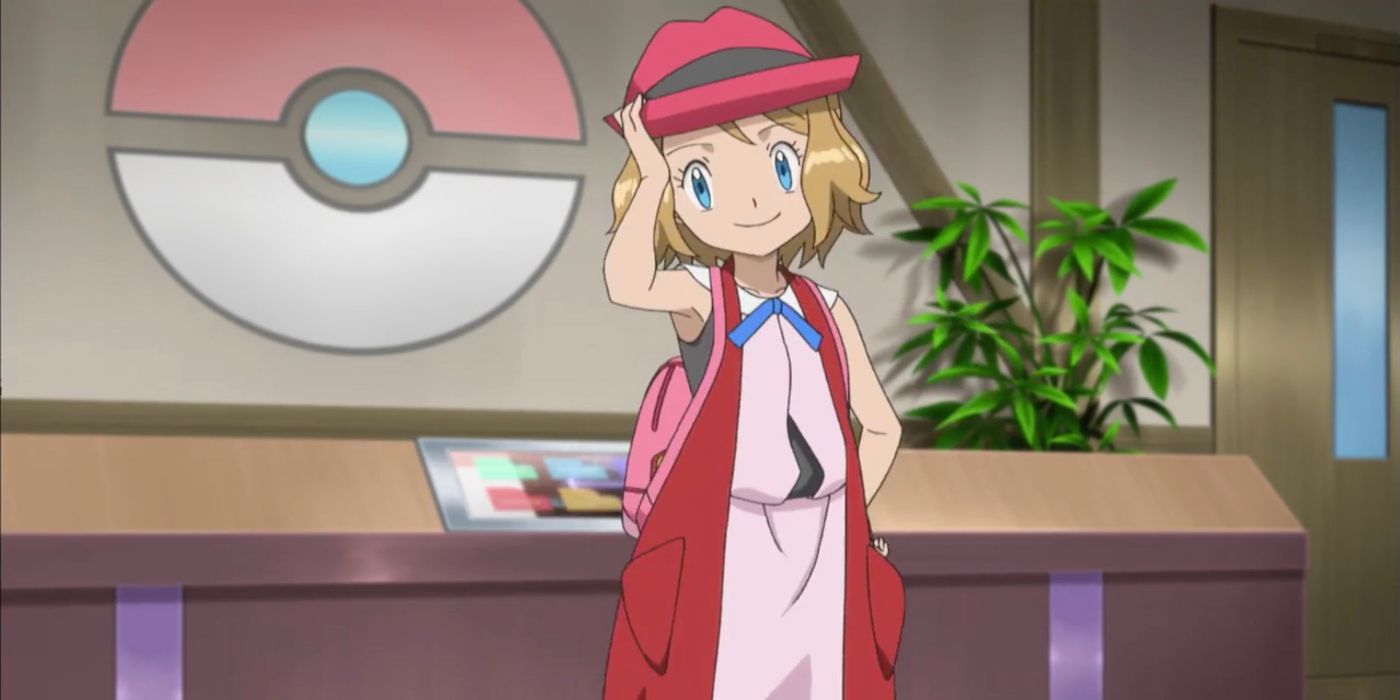 Serena posing in Pokemon anime