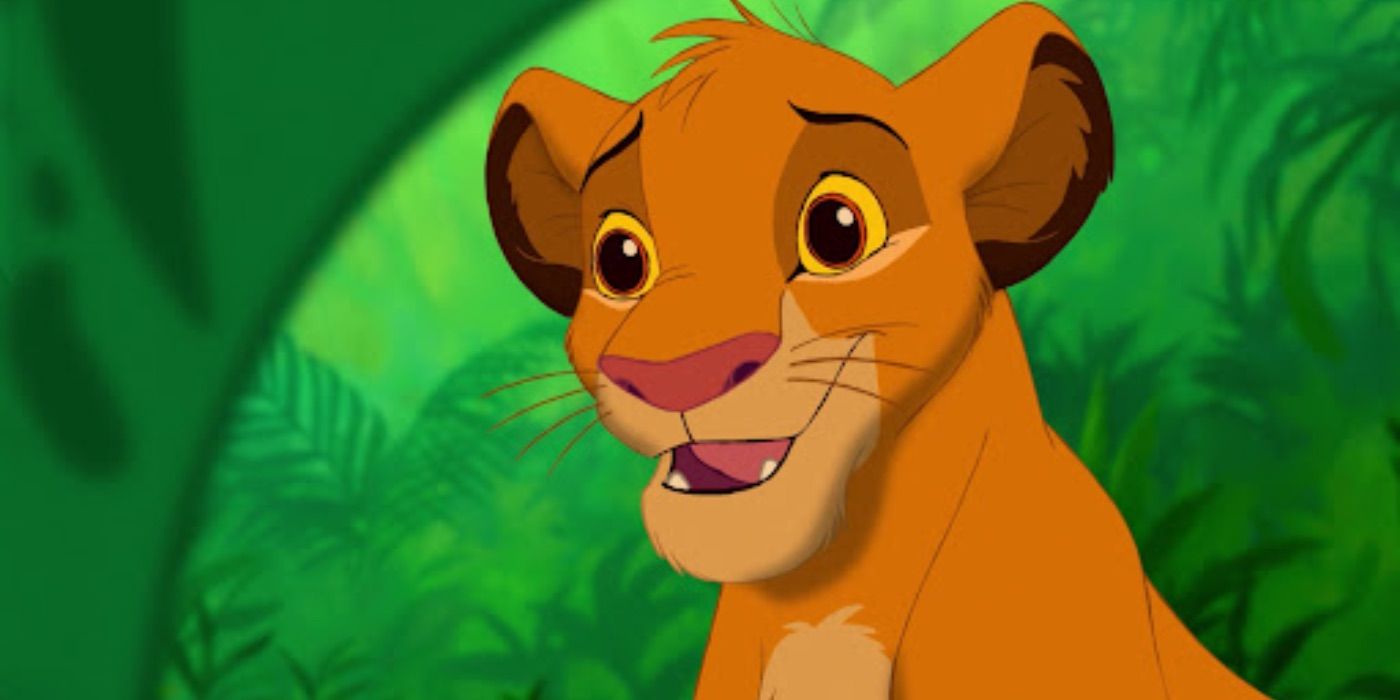 Simba in the animated Lion King