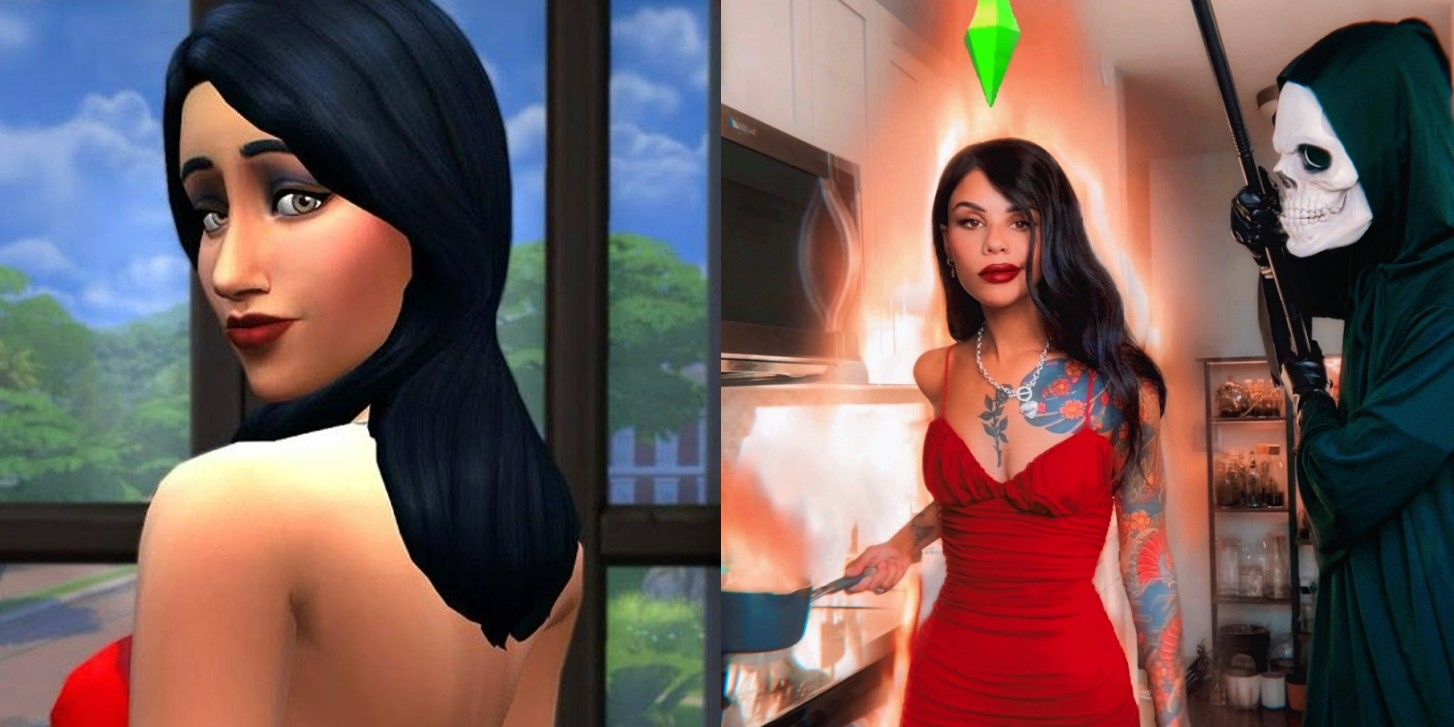 Sims 4 Cosplay Bella Goth Fire