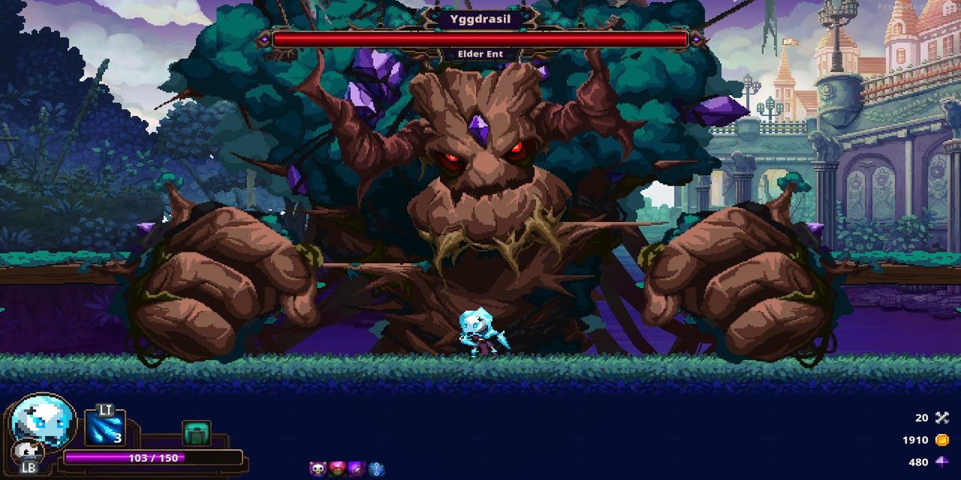 A screenshot of the roguelike video game Skul.