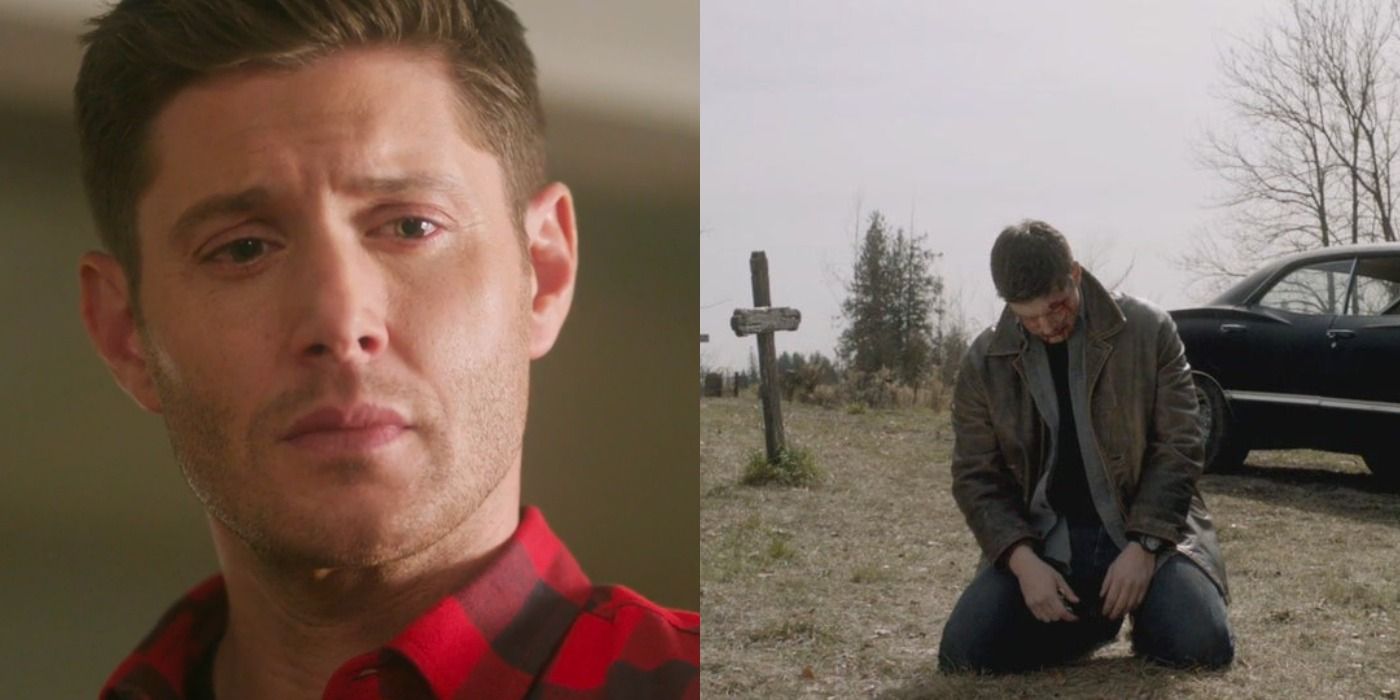 Split image of Dean Winchester in Supernatural