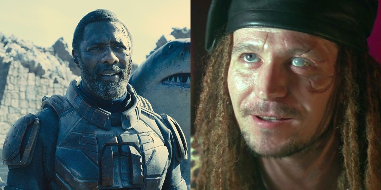 Split image of Idris Elba in The Suicide Squad and Gary Oldman in True Romance