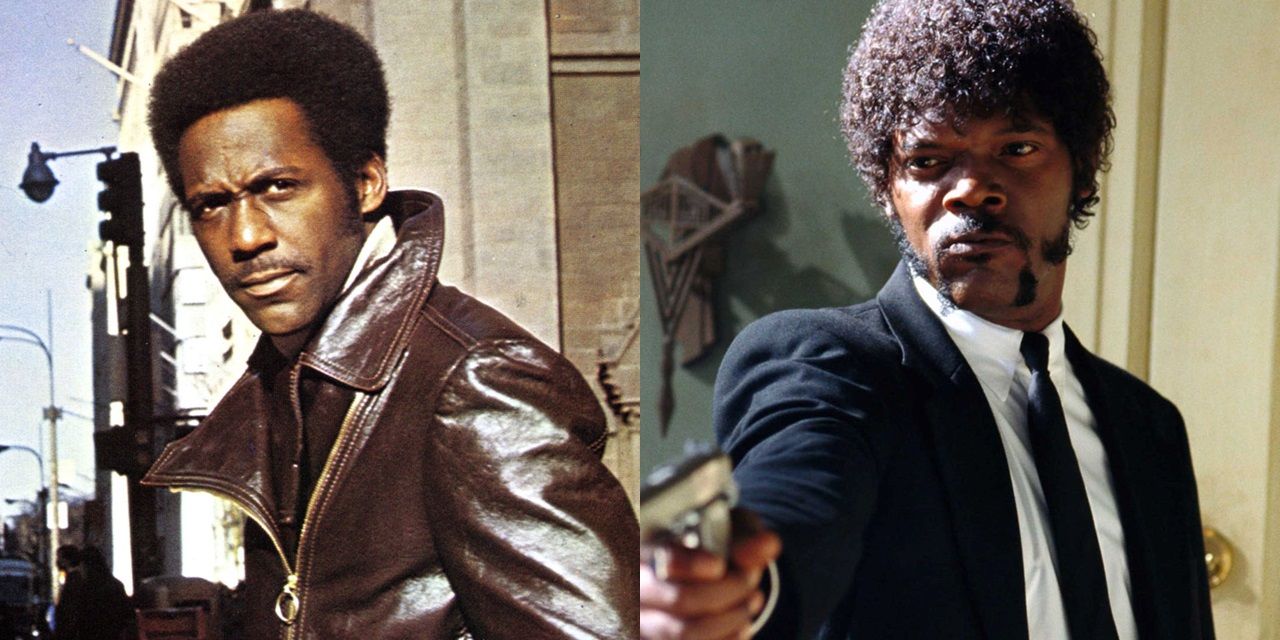 Split image of Richard Roundtree in Shaft and Samuel L Jackson in Pulp Fiction