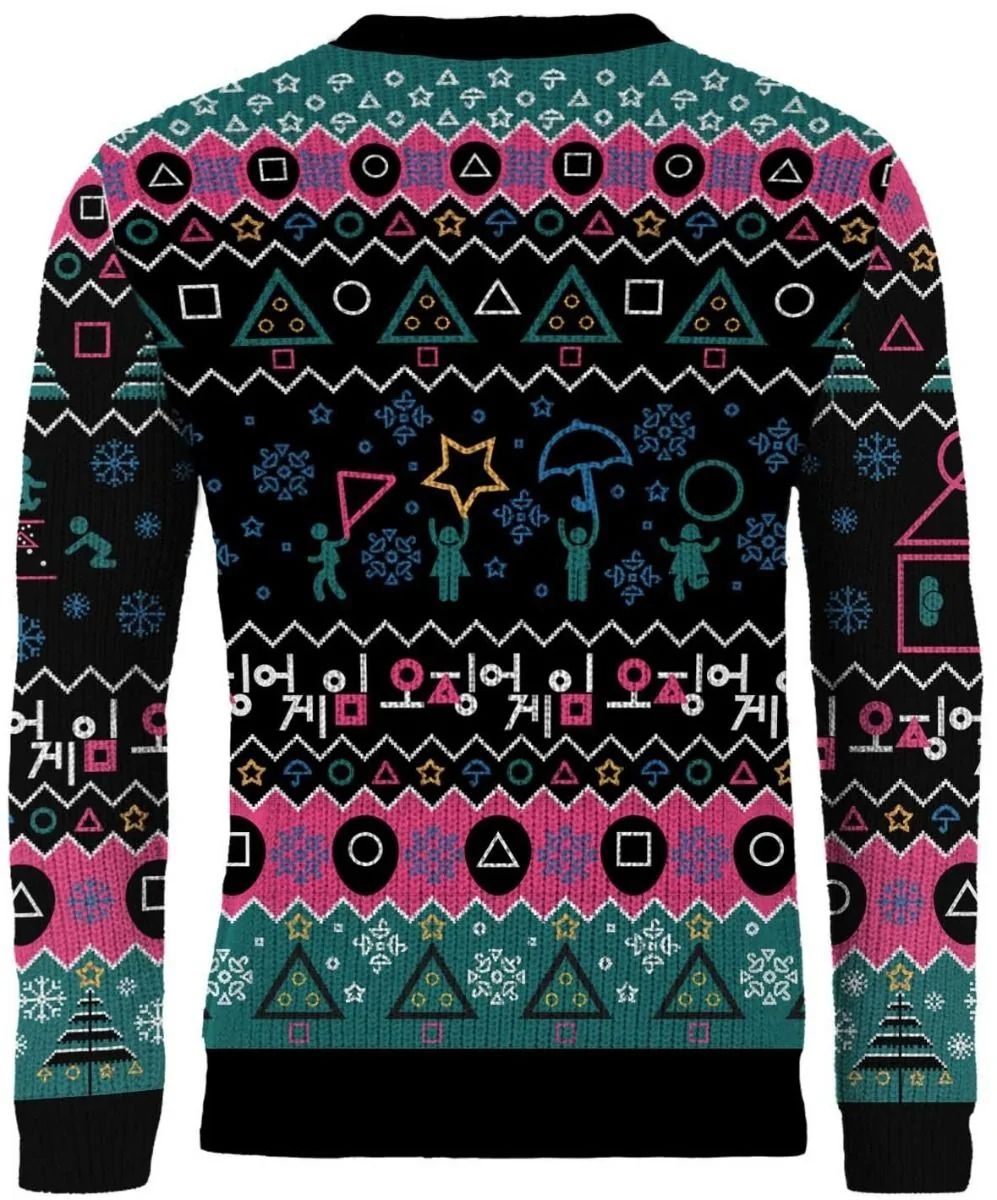 Squid Game Christmas Sweater Back