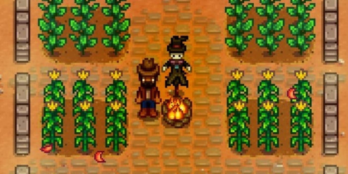 Scarecrow #1 in a player's field in Stardew Valley