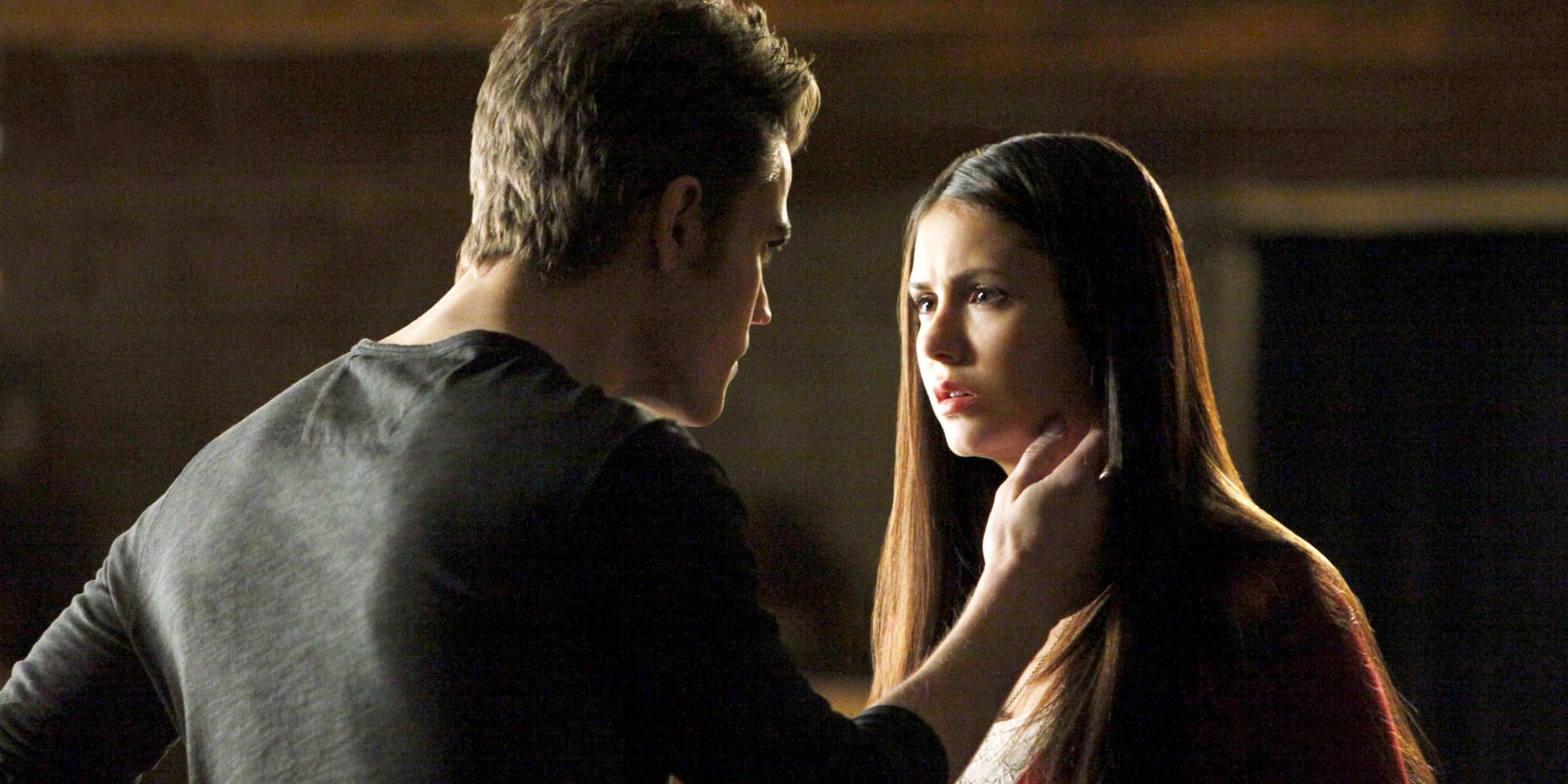 Stefan reaches out to Elena in The Vampire Diaries.