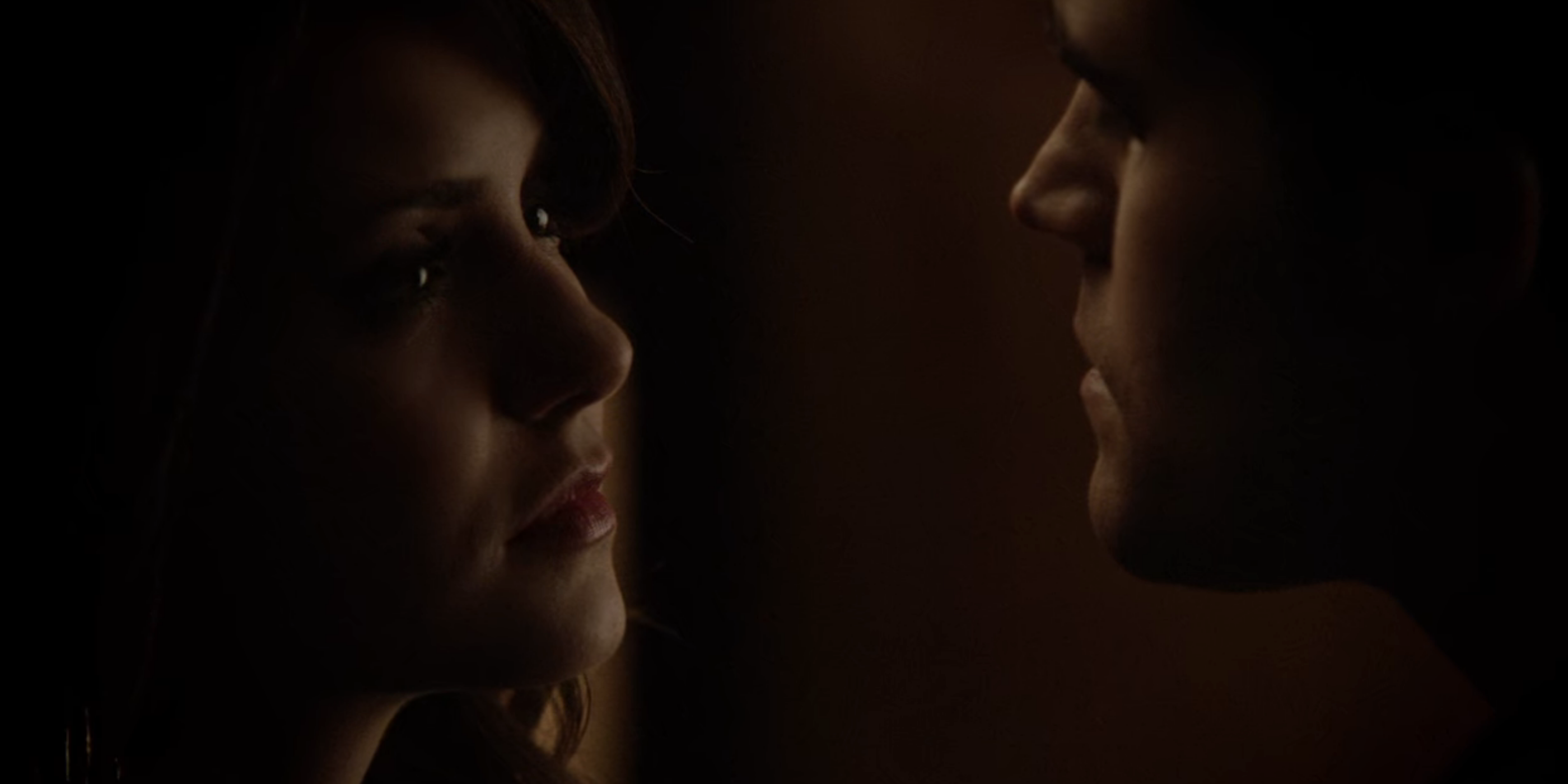 Katherine confesses her love to Stefan before she dies in The Vampire Diaries.