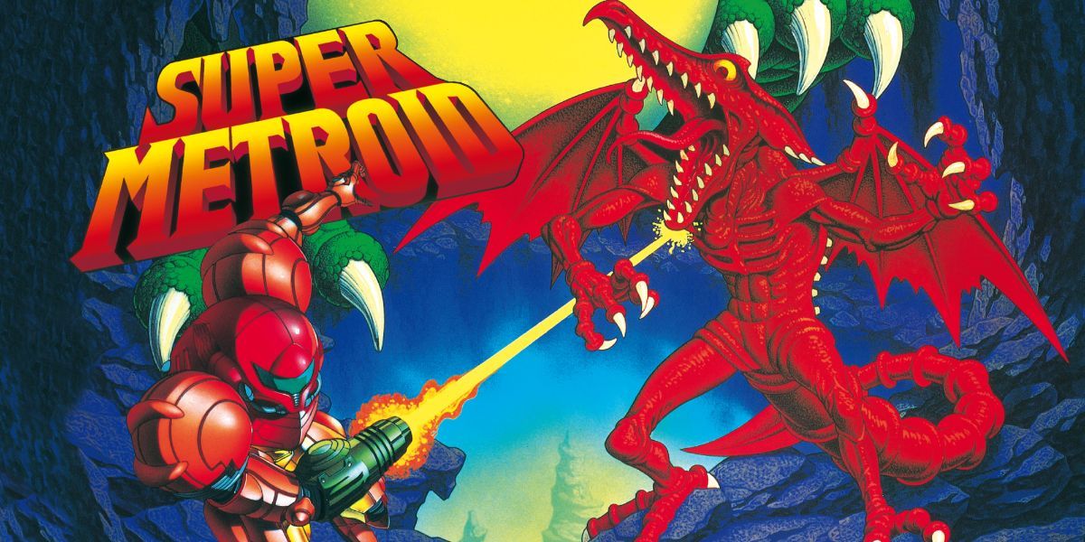 Super Metroid's iconic box art.