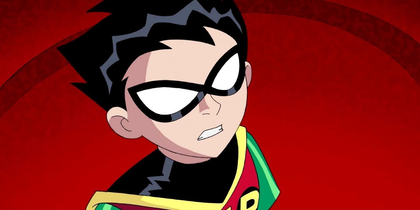 Robin looking up in the Teen Titans show.