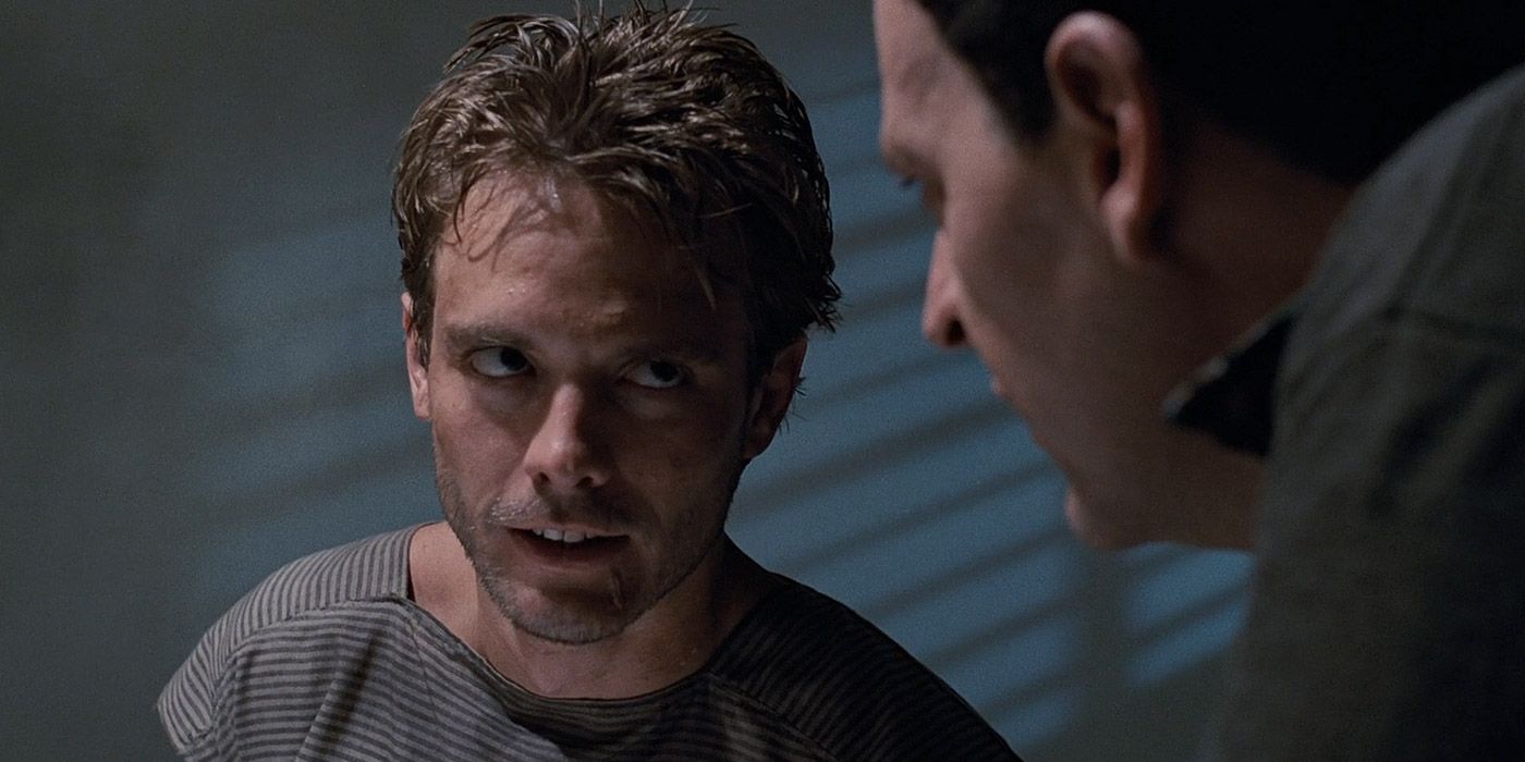 Kyle Reese is interrogated at a police station in The Terminator
