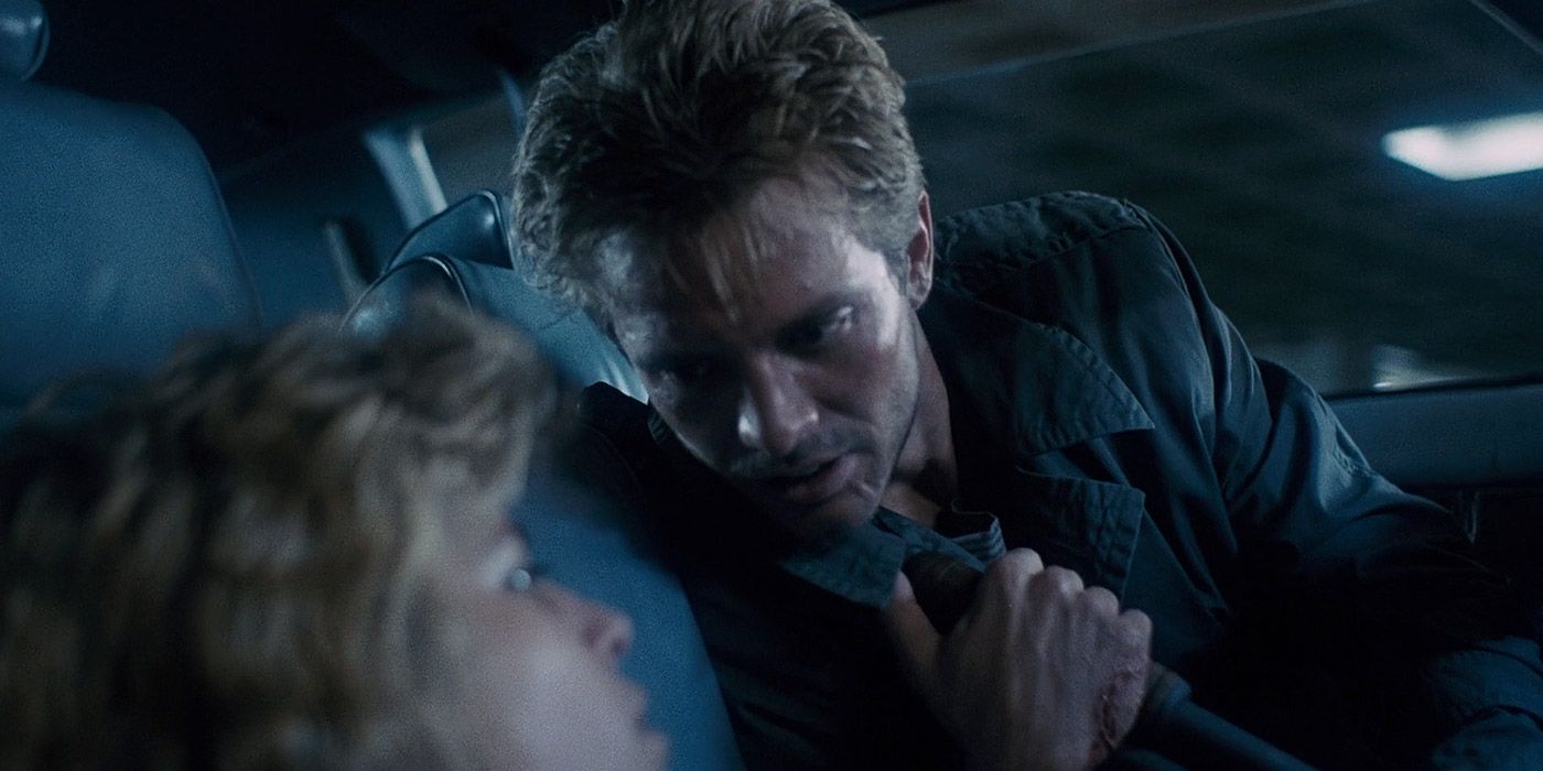 Kyle Reese tells Sarah Connor about a nuclear war in The Terminator