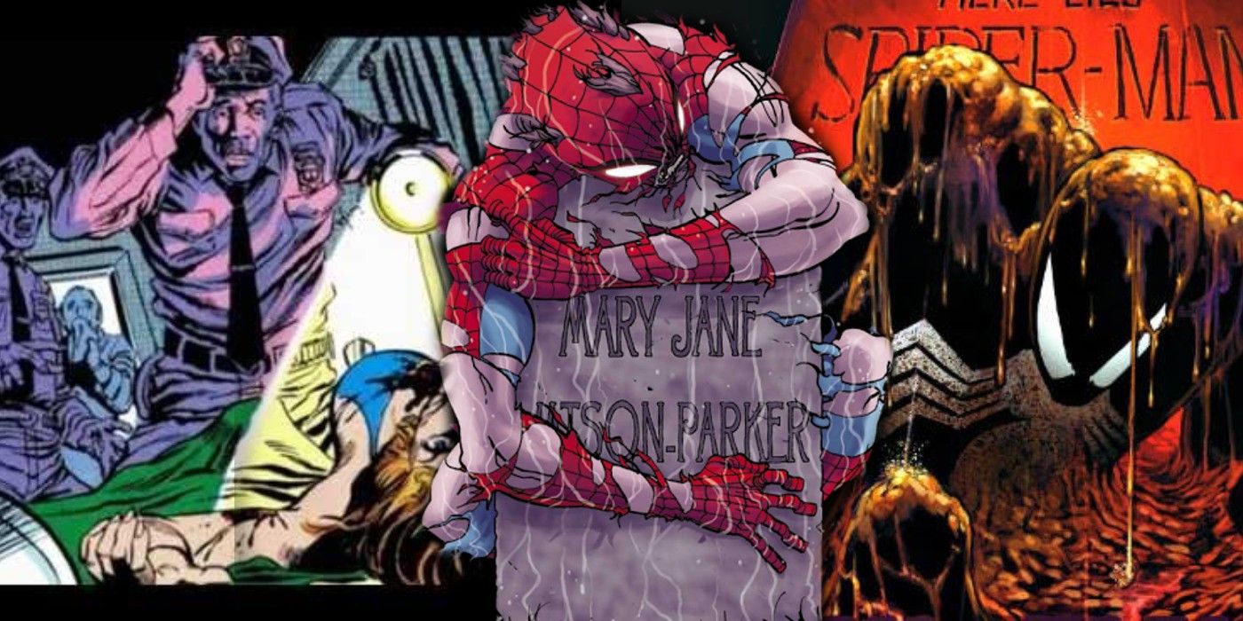 Split image of Spider-Man comic panels