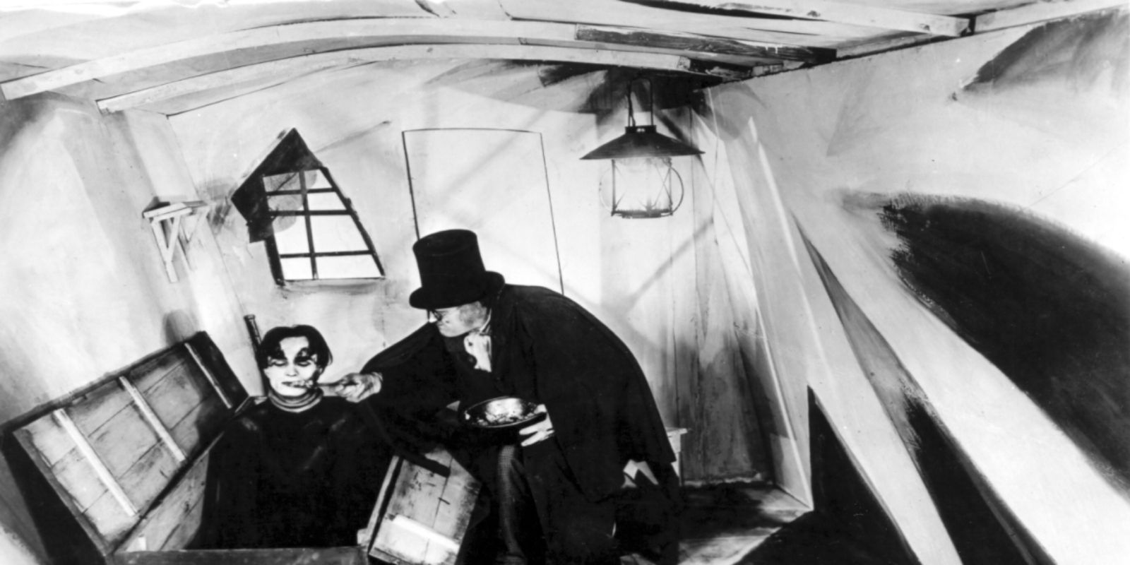 Caligari wakes Cesare from the Cabinet of Dr. Caligari 