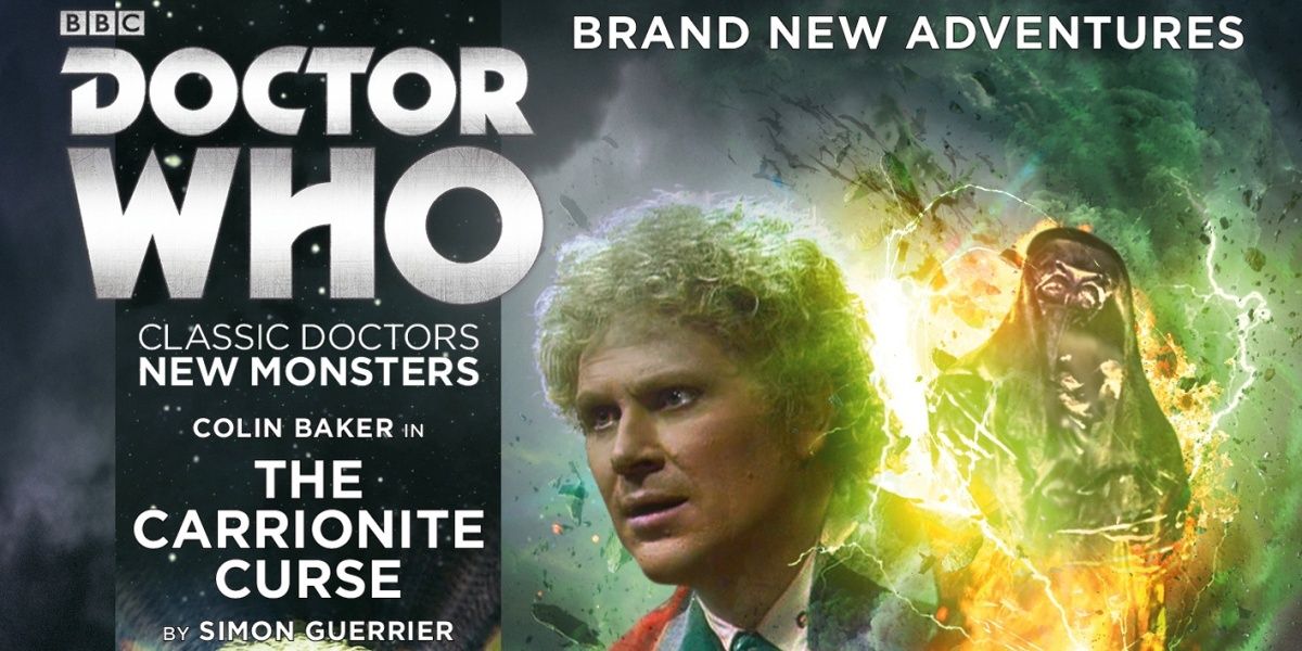 The Sixth Doctor and a Carrionite on the cover of The Carrionite Curse