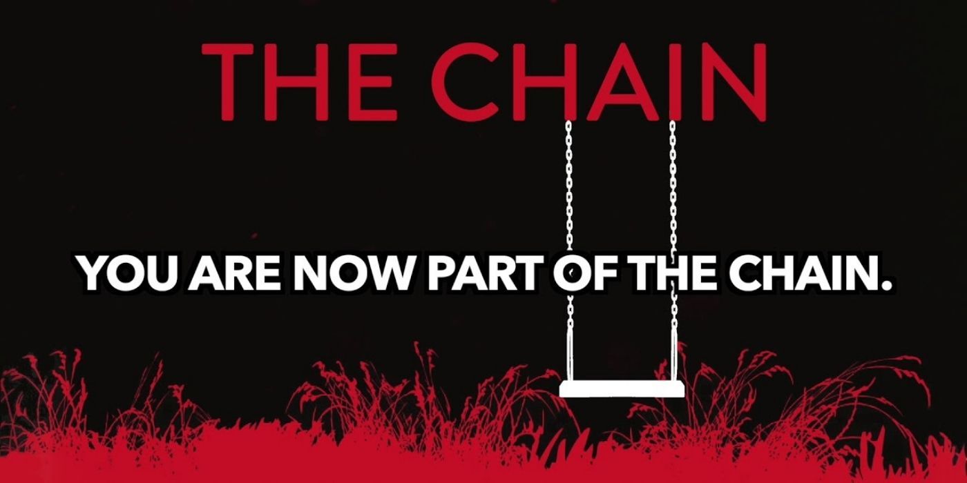 A banner for the book The Chain