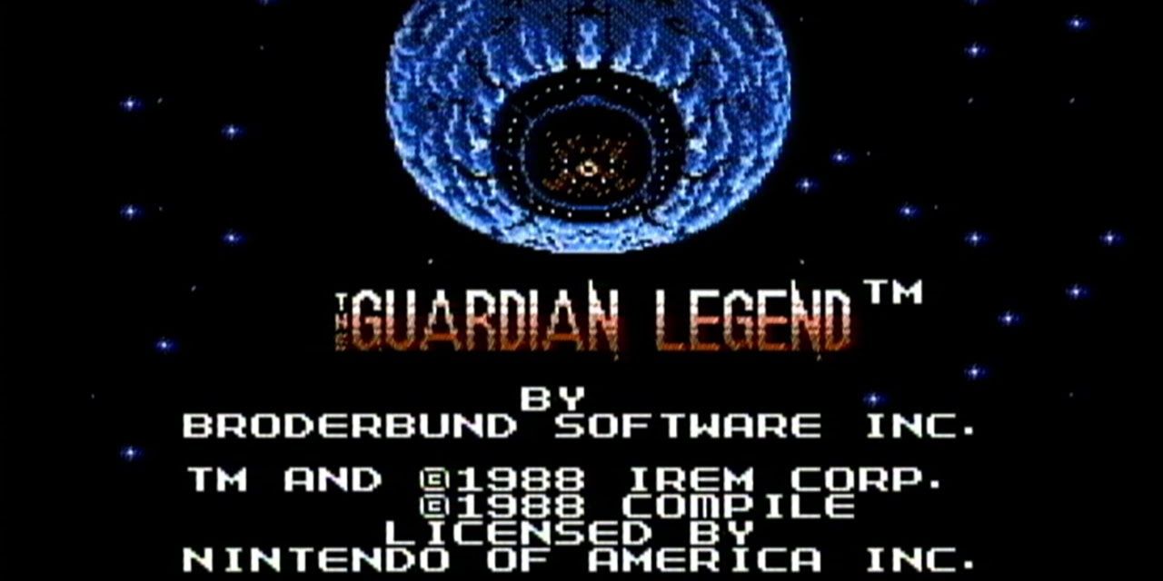 Title screen of Nintendo's The Guardian Legend