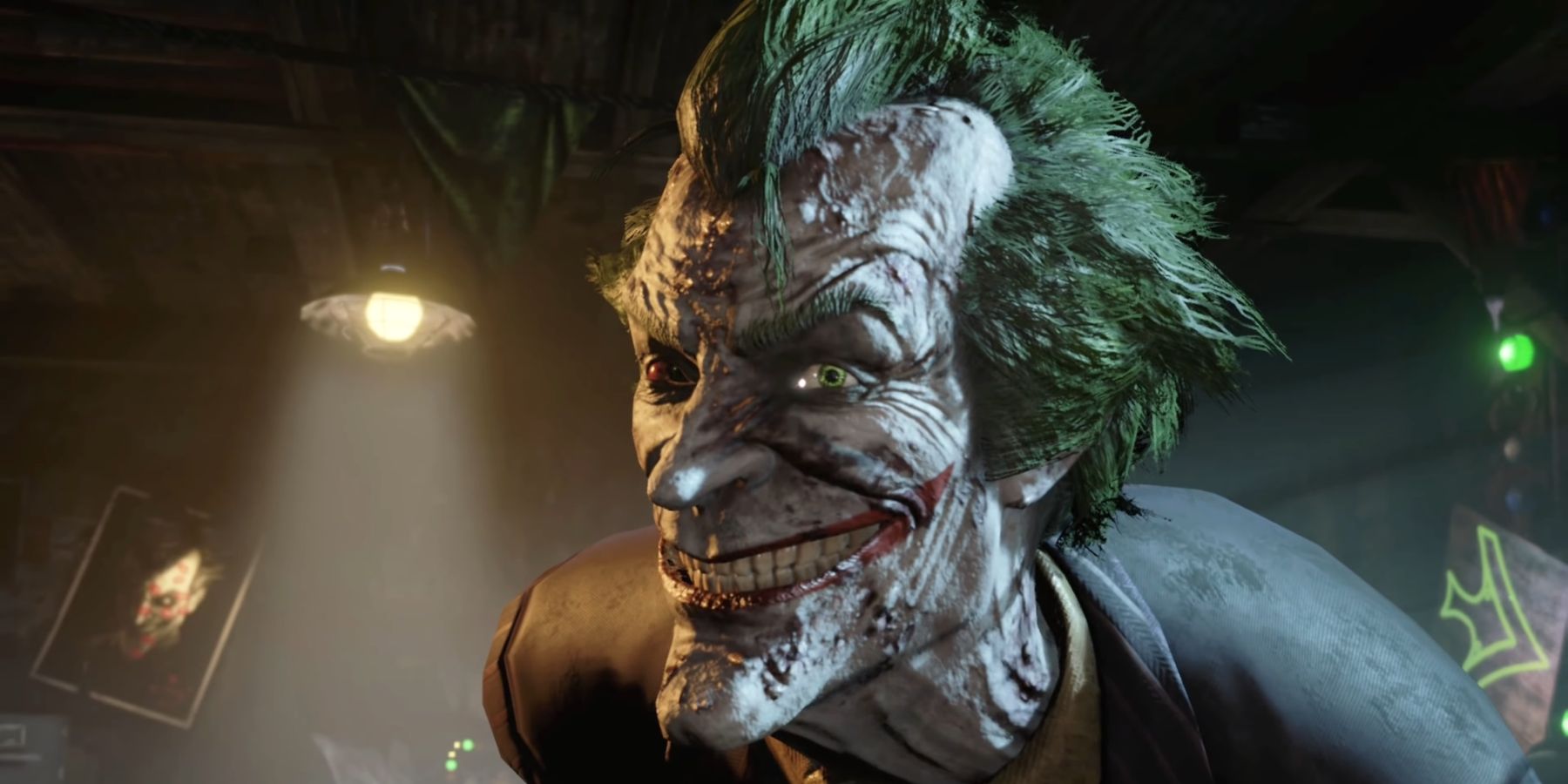 The Joker revealing his Titan affliction in Batman: Arkham City