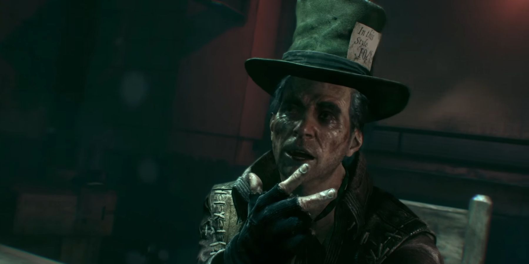The Mad Hatter in the interrogation room in Batman Arkham Knight