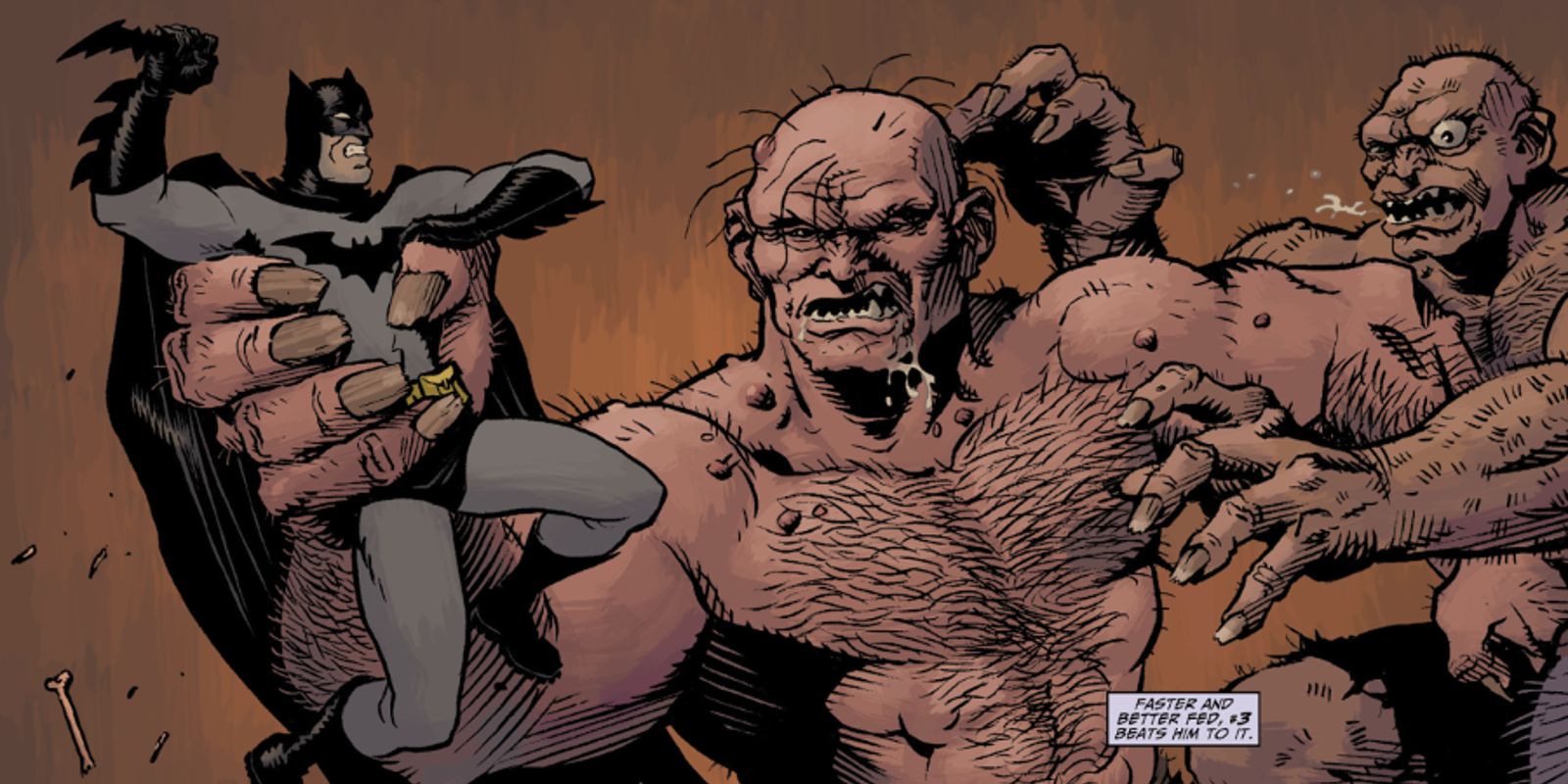 The Monster Men attacking Batman in DC comics