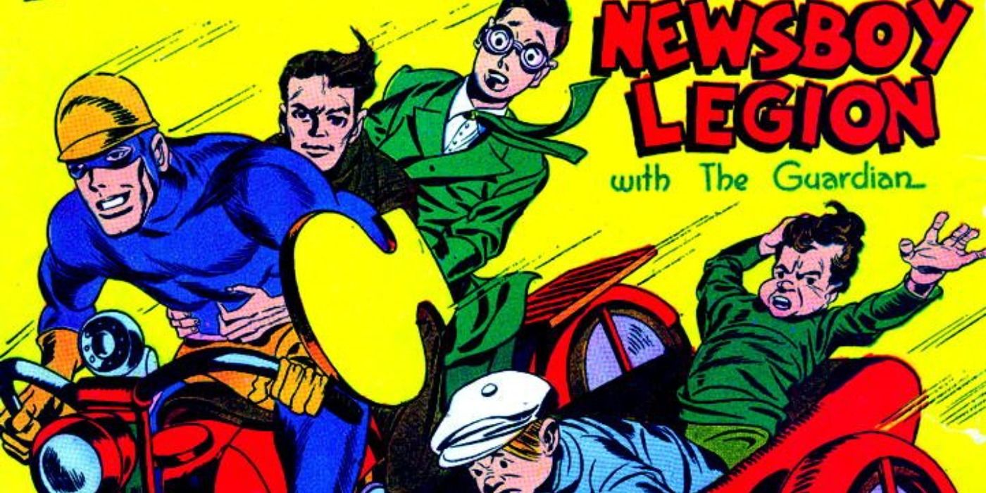 The Newsboy Legion rides into battle in DC Comics.