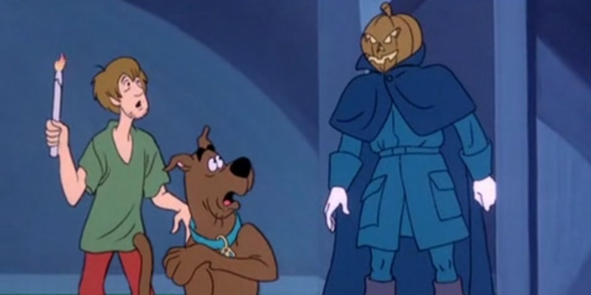 Shaggy and Scooby with the Headless Horesman in The Scooby-Doo Show