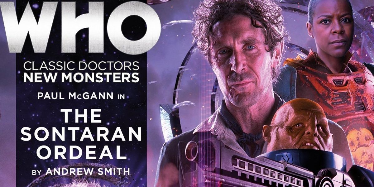 The Eighth Doctor, Sarana Teel and a Sontaran on the cover for The Sontaran Ordeal