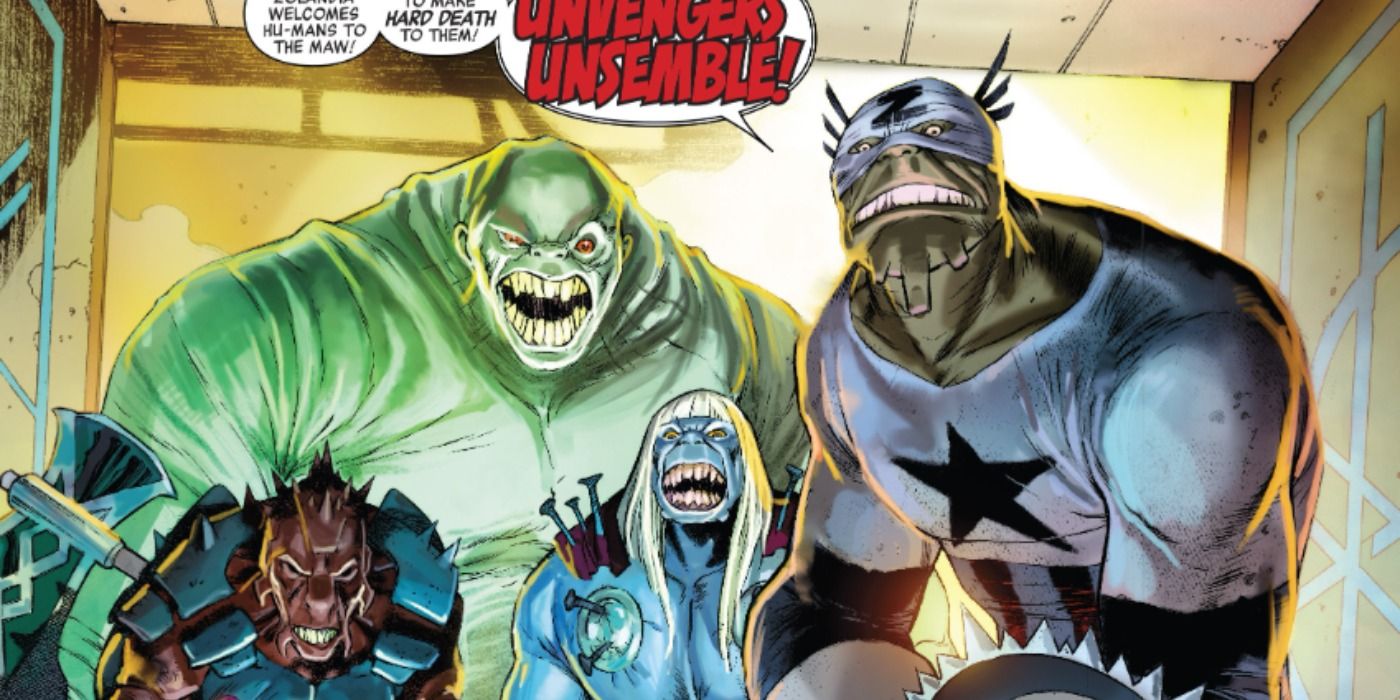 The Unvengers assemble in Marvel Comics.