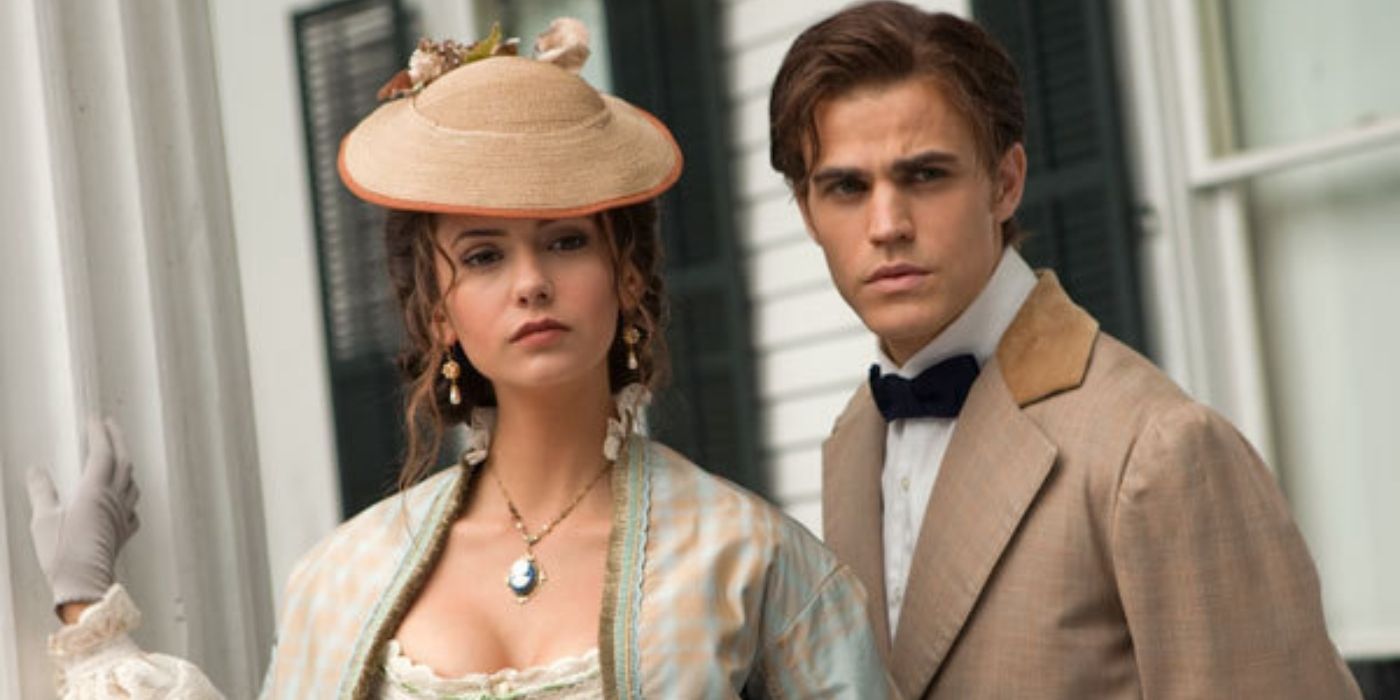 Katherine and Stefan in the 1800s in The Vampire Diaries