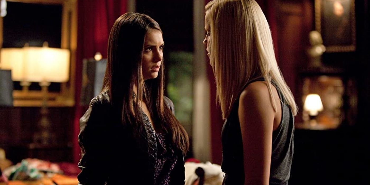Rebekah talking to Elena in The Vampire Diaries
