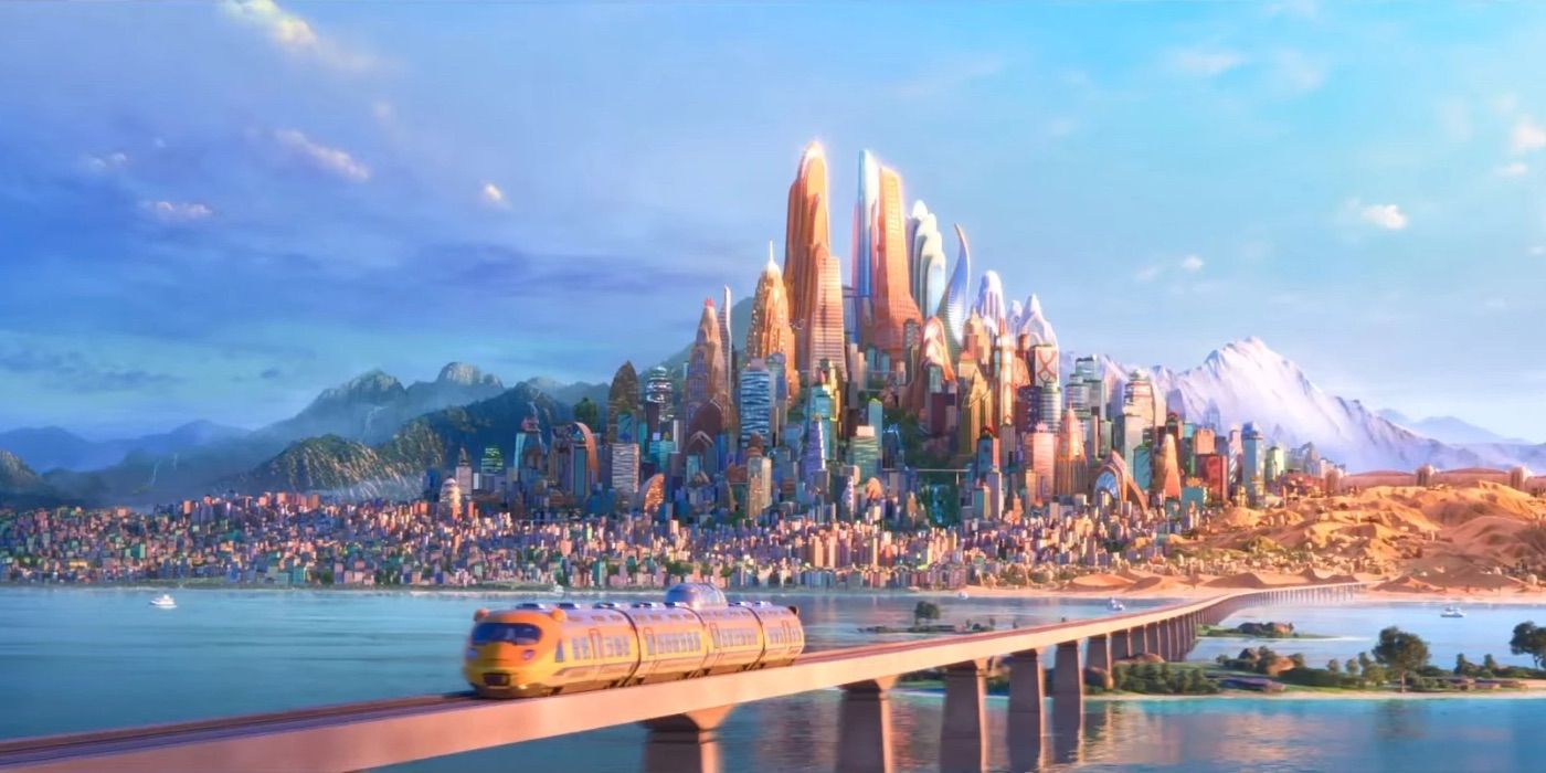 The city of Zootopia from Zootopia