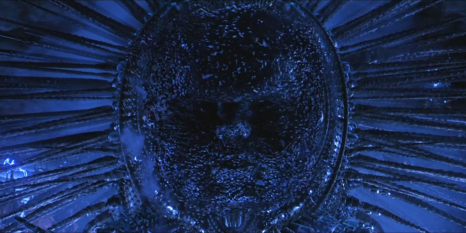 The face of the Machine World in The Matrix Revolutions