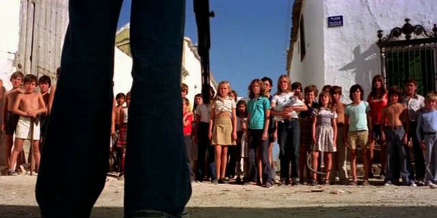 The kids standing in the street in Who Can Kill A Child.