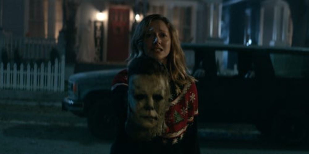 Karen Nelson taunting Michael with his mask