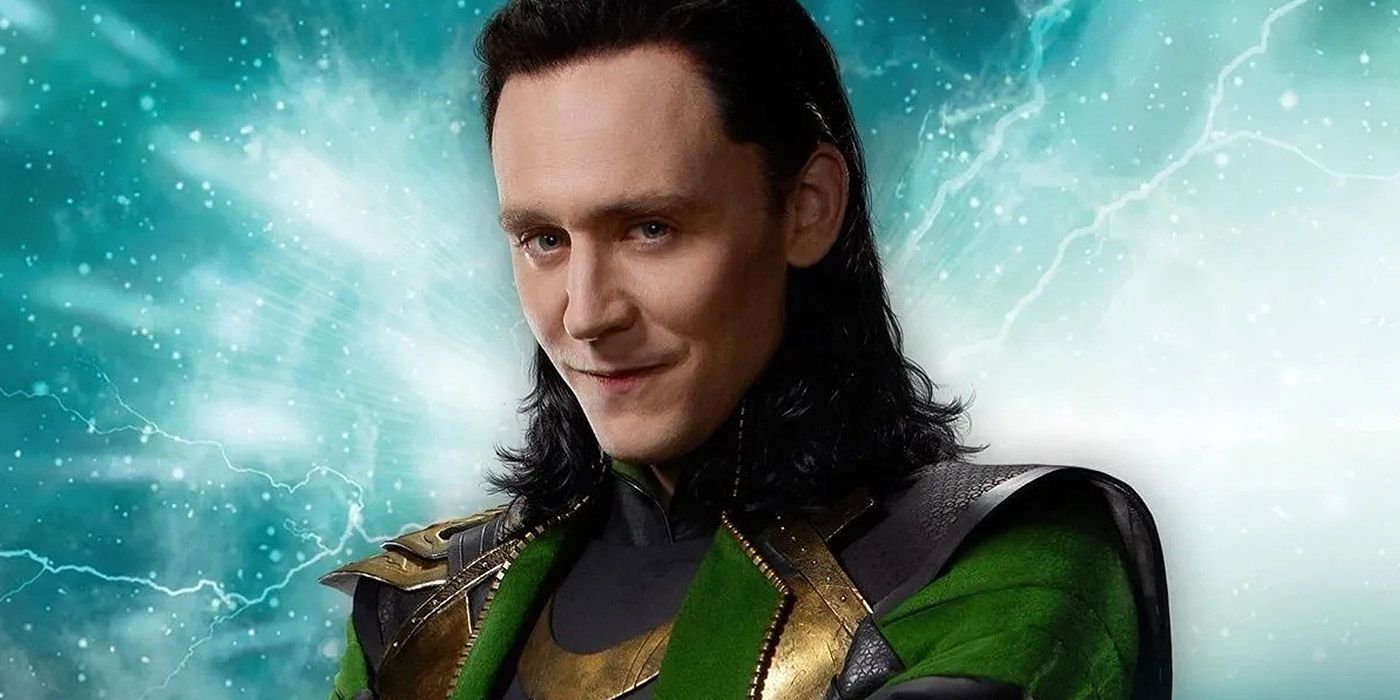A portrait of Loki smiling at the camera in Thor movie.