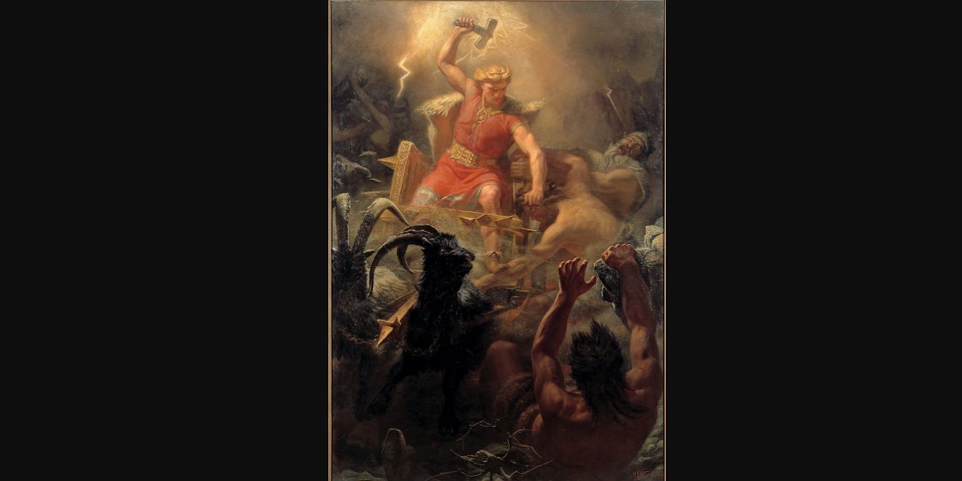 Thor's Fight With The Giants portrayed by Mårten Eskil Winge