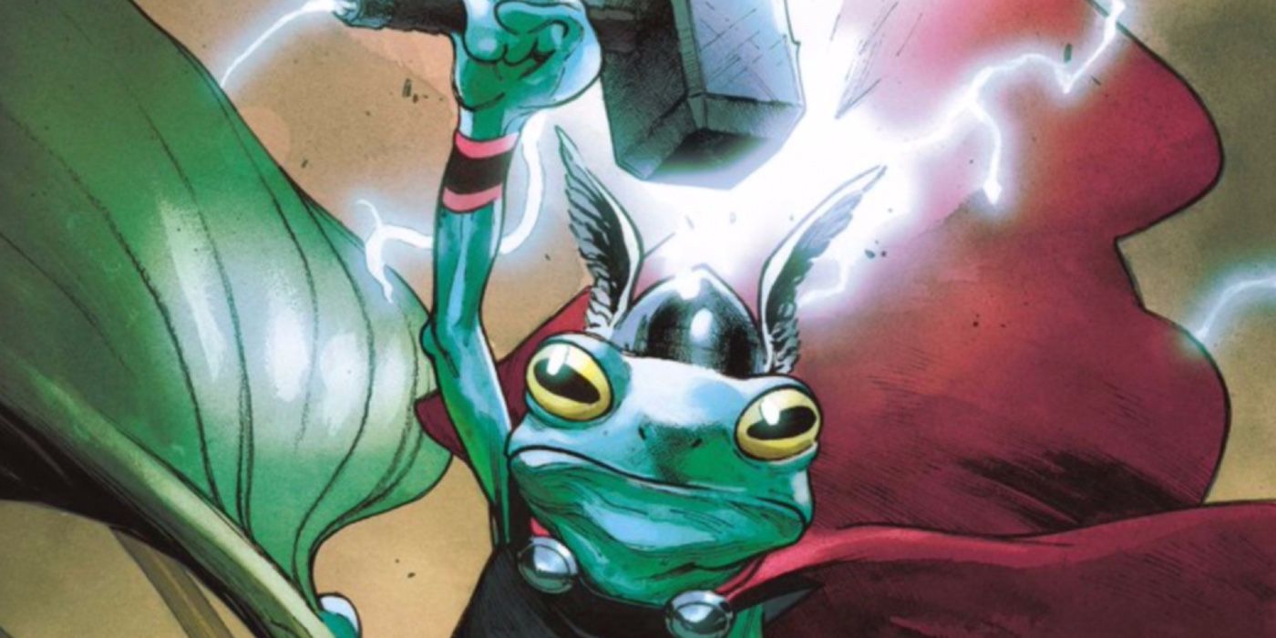 Throg wields Mjolnir in Marvel Comics.