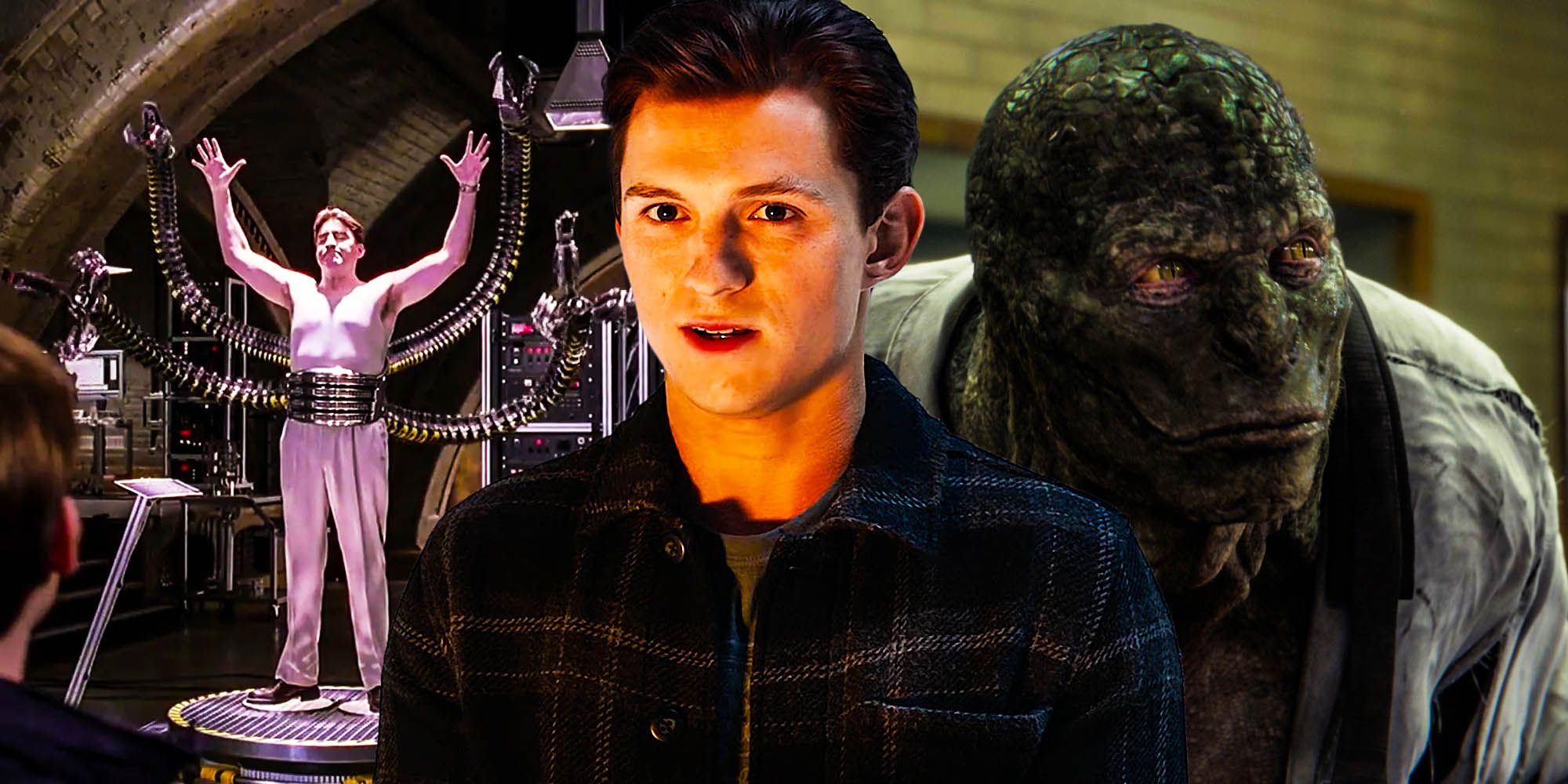 Tom Holland Spiderman villains scientists Doc Ock Lizard