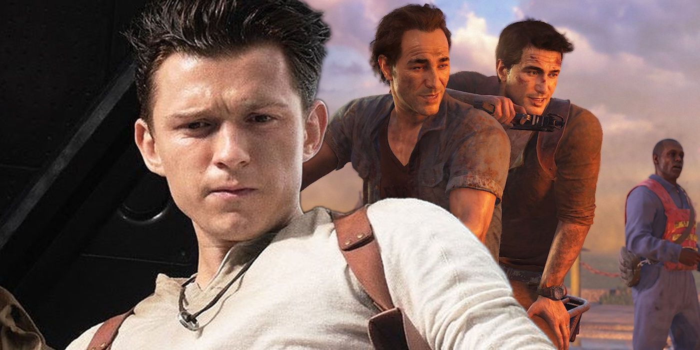 Tom Holland as Nathan Drake and Uncharted 4 A Thiefs End