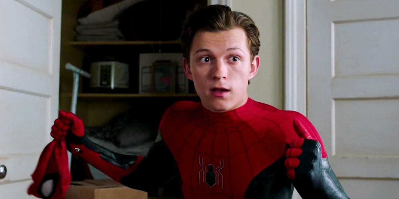 Peter Parker looking surprised in Spider-Man: Far From Home