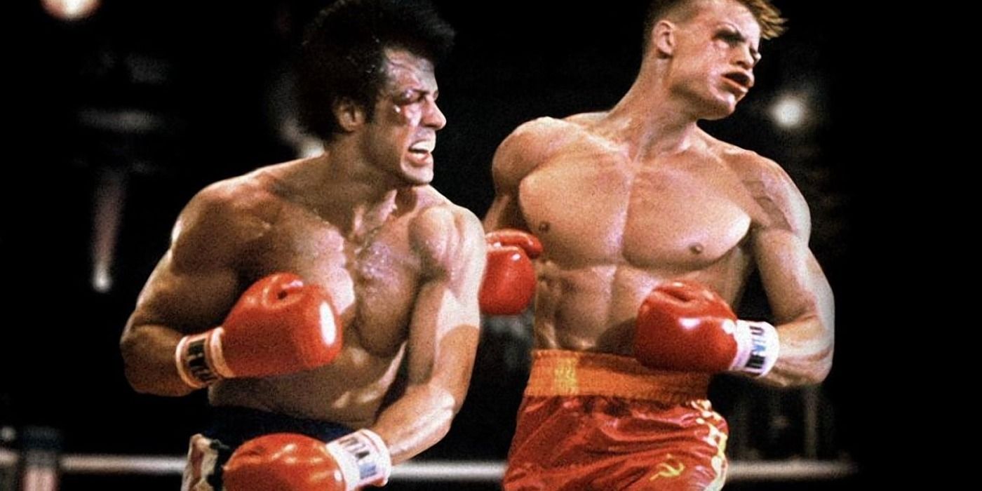 Rocky faces Drago in the ring