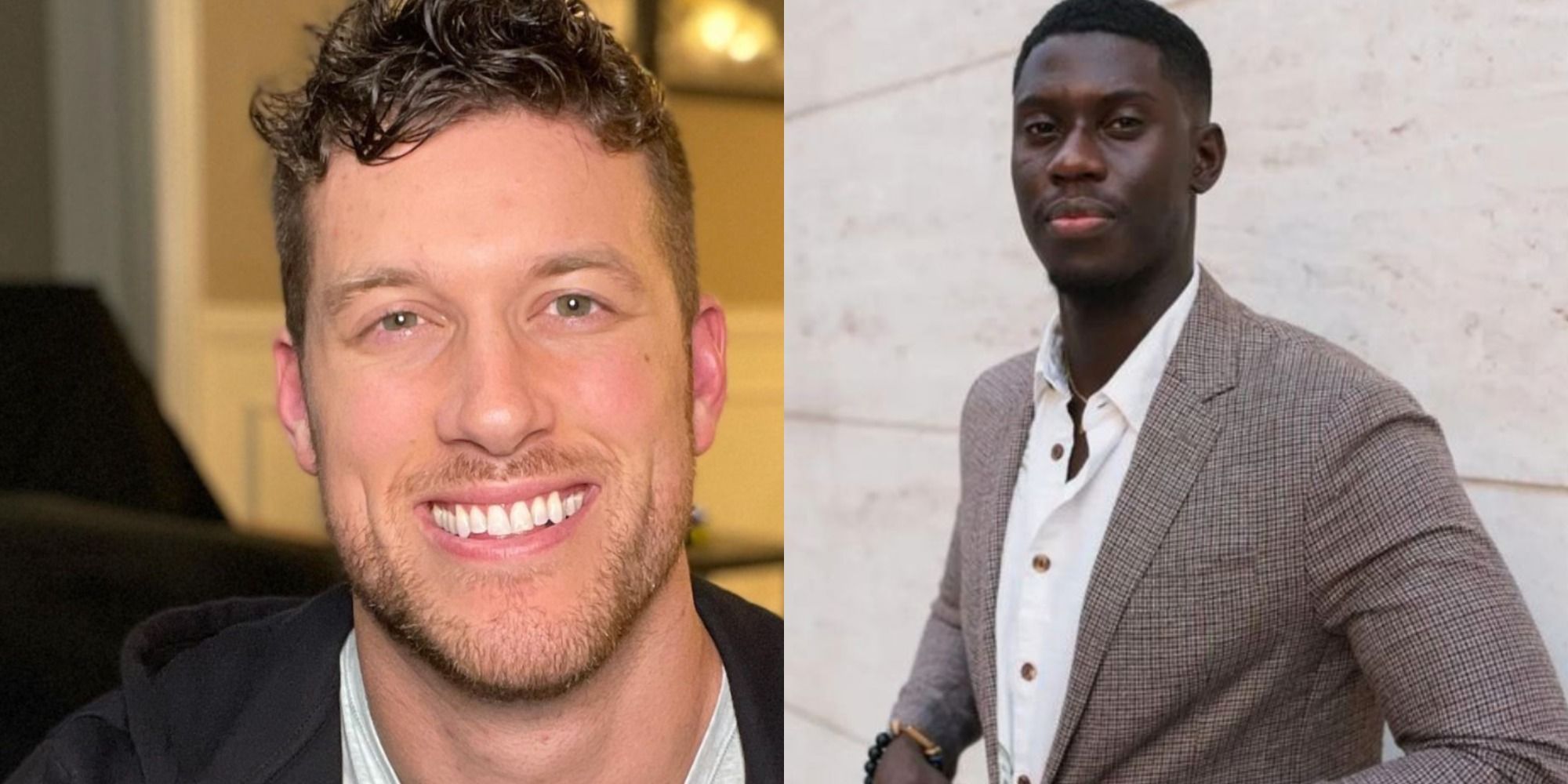 Two side by side images of Bachelors from Season 18 of The Bachelorette