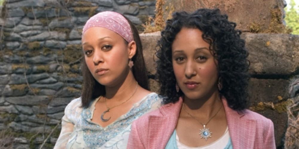 Two sisters standing side by side in Twitches