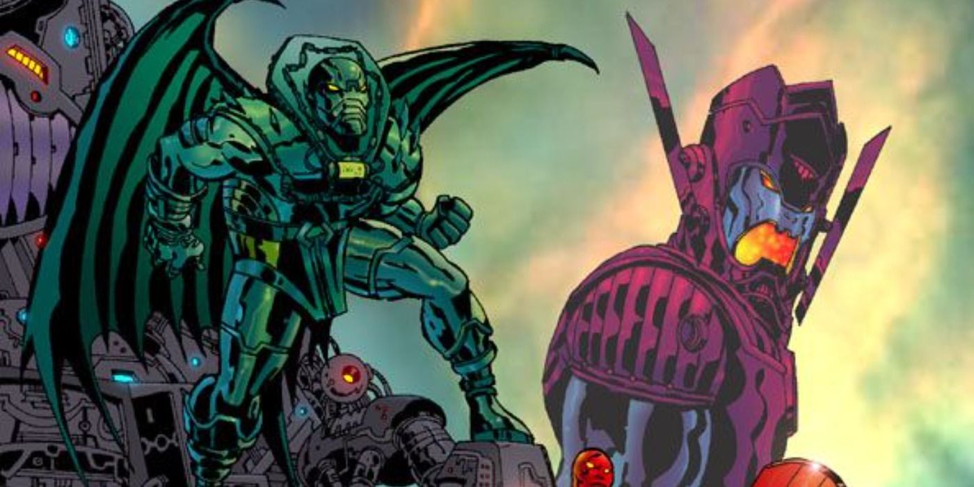 Ultron-Galactus speaks to Annihilus in Marvel Comics.