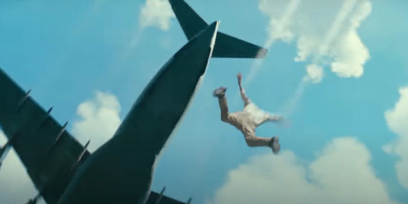 Uncharted Movie Plane Nathan Drake Falling
