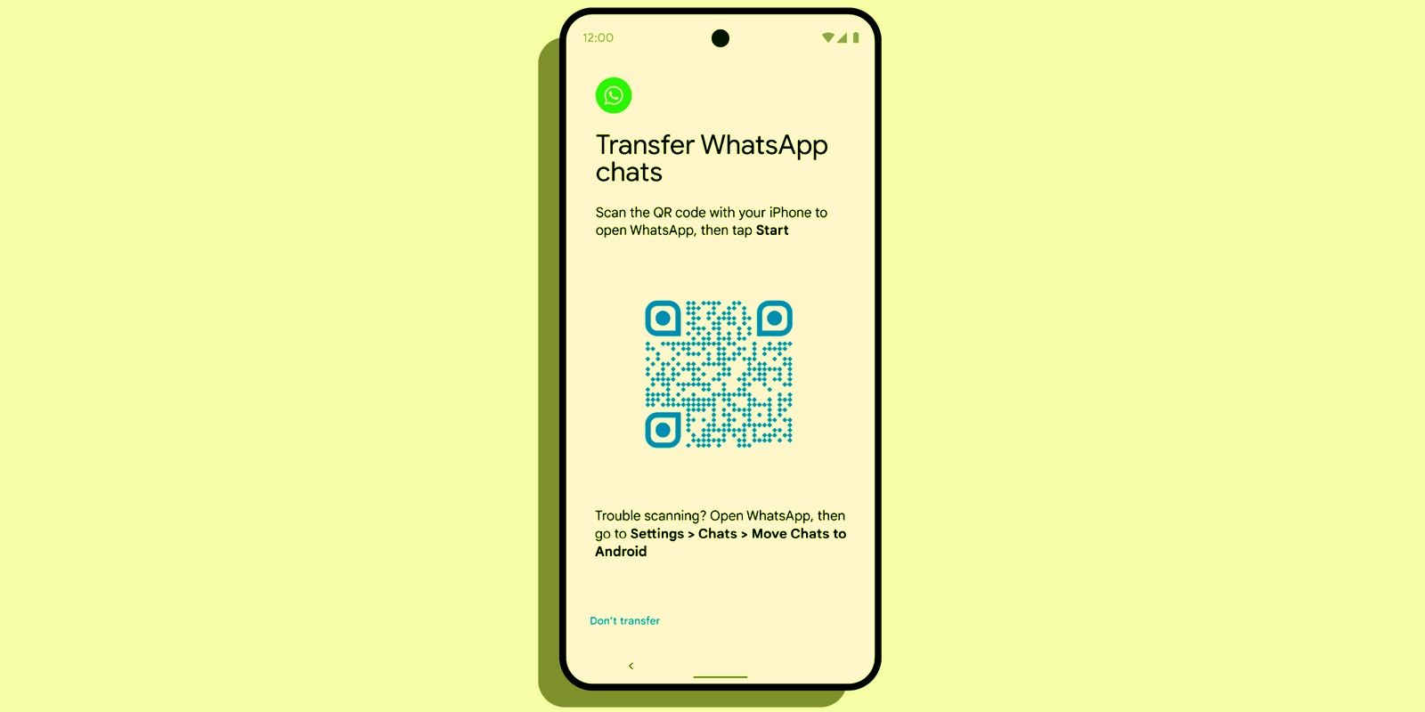 WhatsApp iPhone to Android data transfer tool