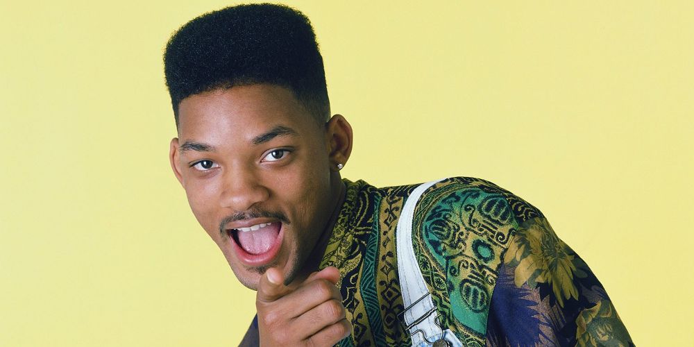 Will strikes a pose in overalls for The Fresh Prince of Bel-Air promo pic